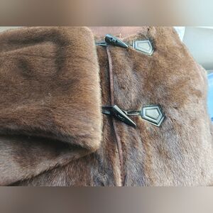 Brown Faux Fur Toggle Coat – NEW / No Tags
